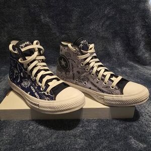 Rare Sean Pablo Converse All-Stars in Navy and Lavender. Size US Women's - 8.5